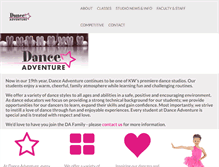 Tablet Screenshot of danceadventure.ca
